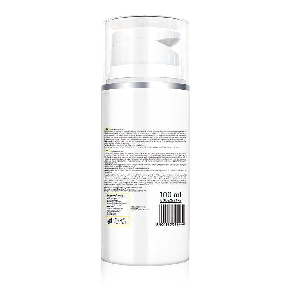 Apis Ceramide Repair Cream | Ceramides & Omega 3‑6‑9 | 100 ml - REGN