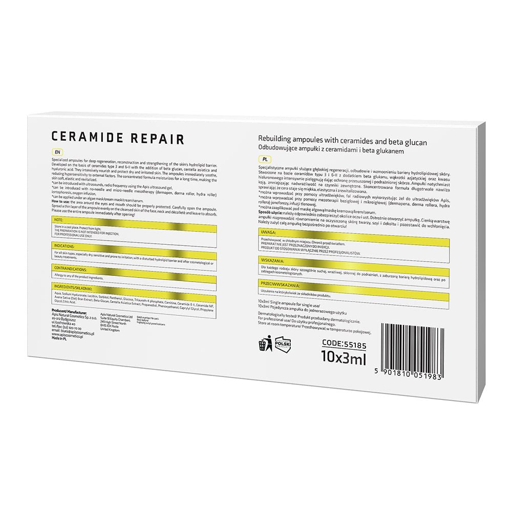 Apis Ceramide Repair Rebuilding Ampoules with Ceramides | 10×3ml - REGN