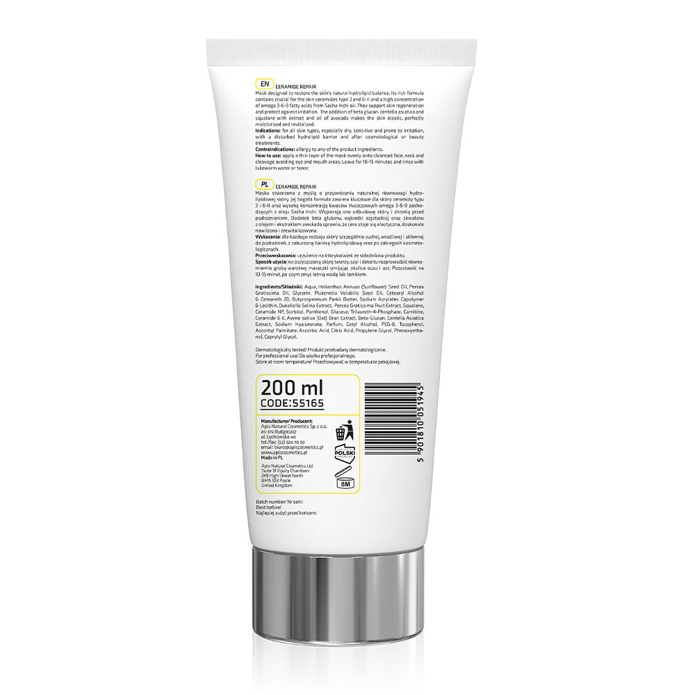 Apis Ceramide Repair Rebuilding Mask with Ceramides & Beta-Glucan | 200ml - REGN