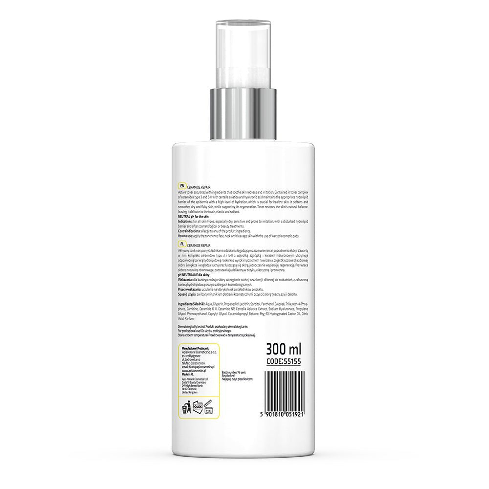 Apis Ceramide Repair Soothing and Moisturising Toner with Ceramides | 300ml - REGN