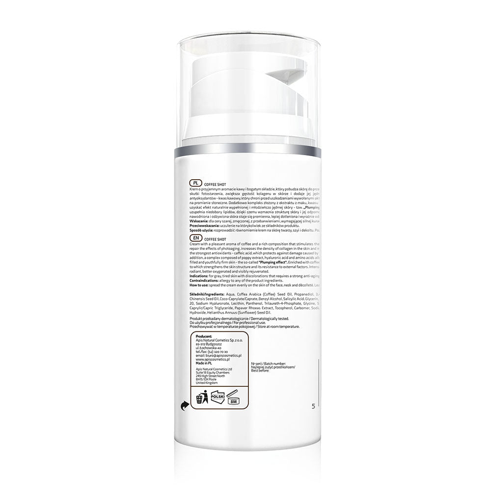 Apis Coffee Shot Anti‑Ageing Face Cream with Caffeic Acid | 100 ml - REGN