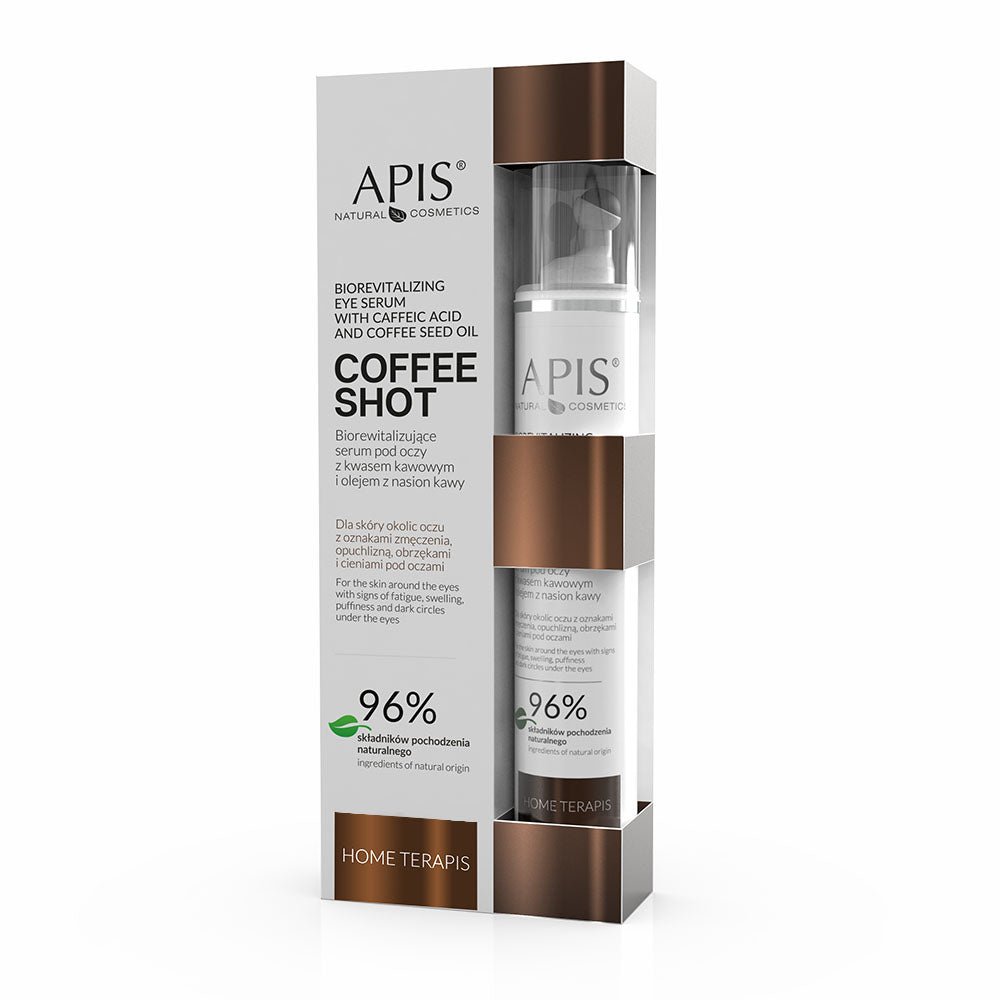 Apis Coffee Shot HOME THERAPIS Bio-revitalising eye serum with caffeine acid & coffee seed oil - REGN