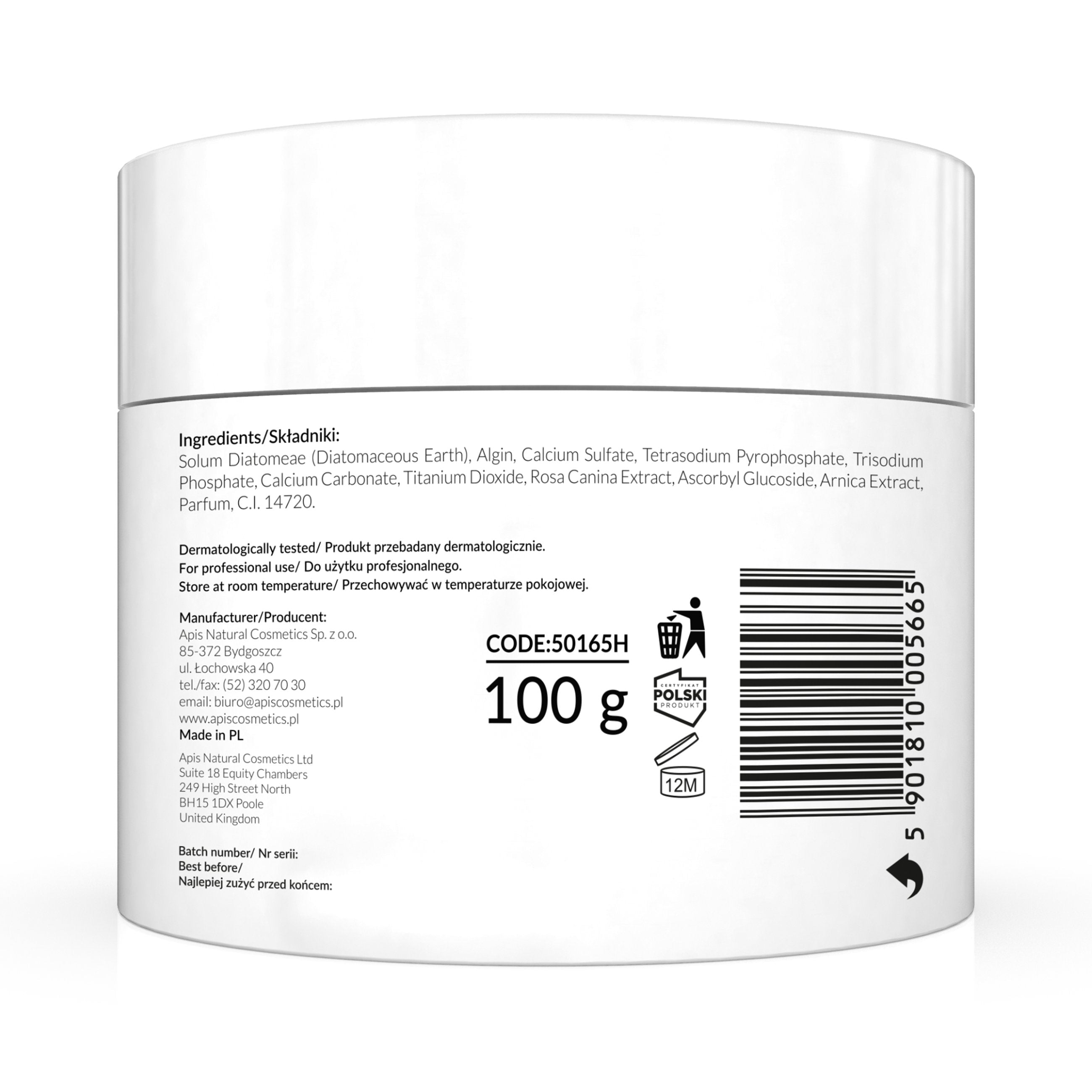 Apis COUPEROSE-STOP Algae Mask with Wild Rose and Vitamin C | 100g - REGN