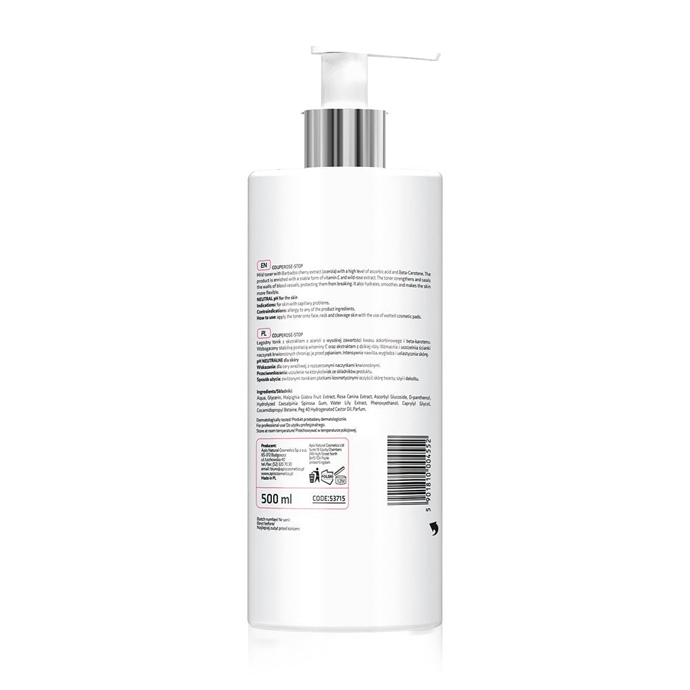 Apis Couperose‑Stop Barbados Cherry Toner with Acerola | 500 ml - REGN