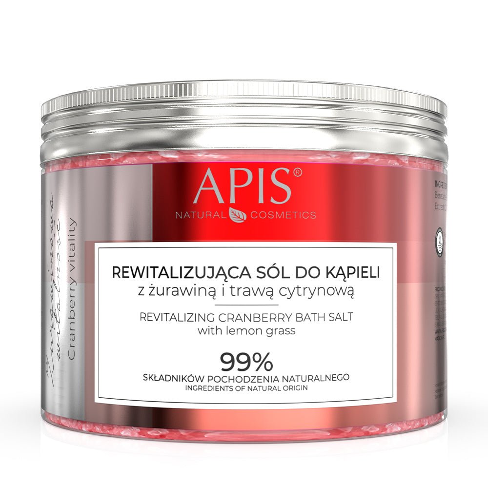 Apis CRANBERRY VITALITY Revitalising Bath Salt with Cranberry and Lemongrass | 650g - REGN