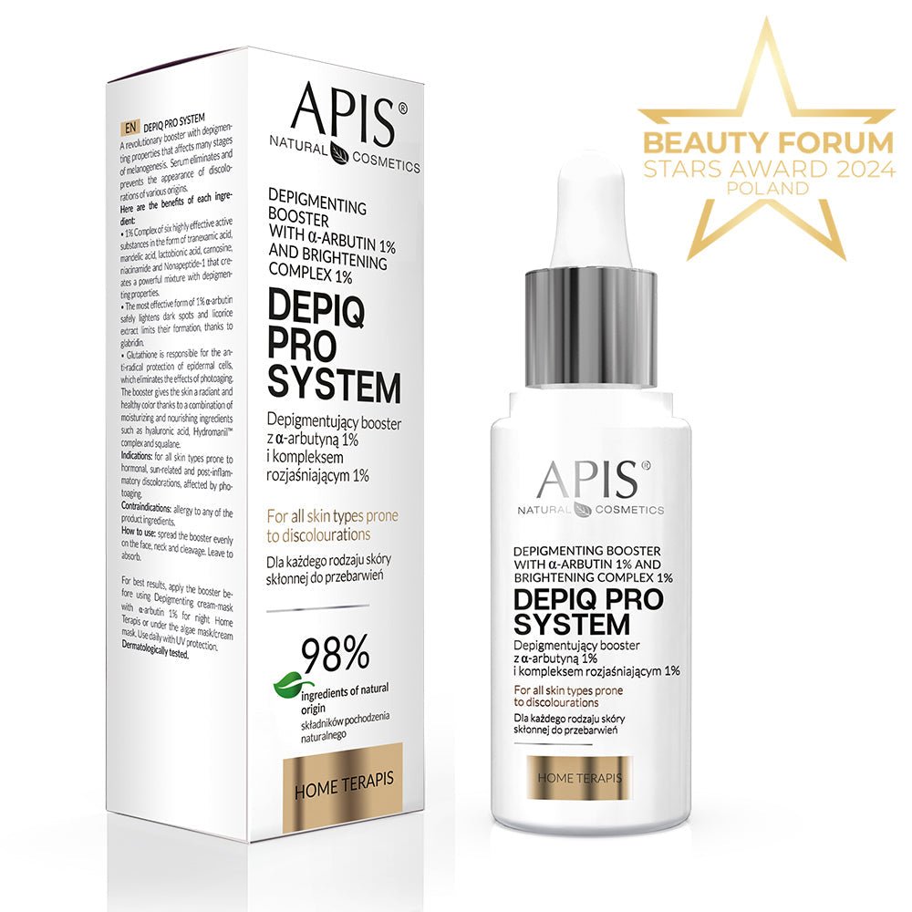Apis Depiq Pro System Depigmenting Booster with 1% Arbutin & 1% Brightening Complex | 30ml - REGN