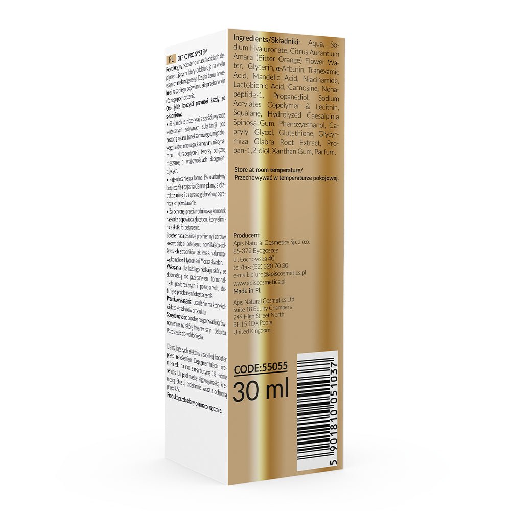 Apis Depiq Pro System Depigmenting Booster with 1% Arbutin & 1% Brightening Complex | 30ml - REGN