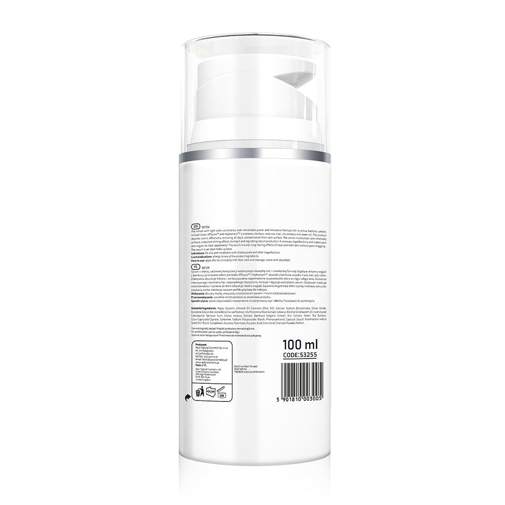 Apis DETOX Detoxifying Face Serum with Bamboo Charcoal and Ionised Silver | 100ml - REGN