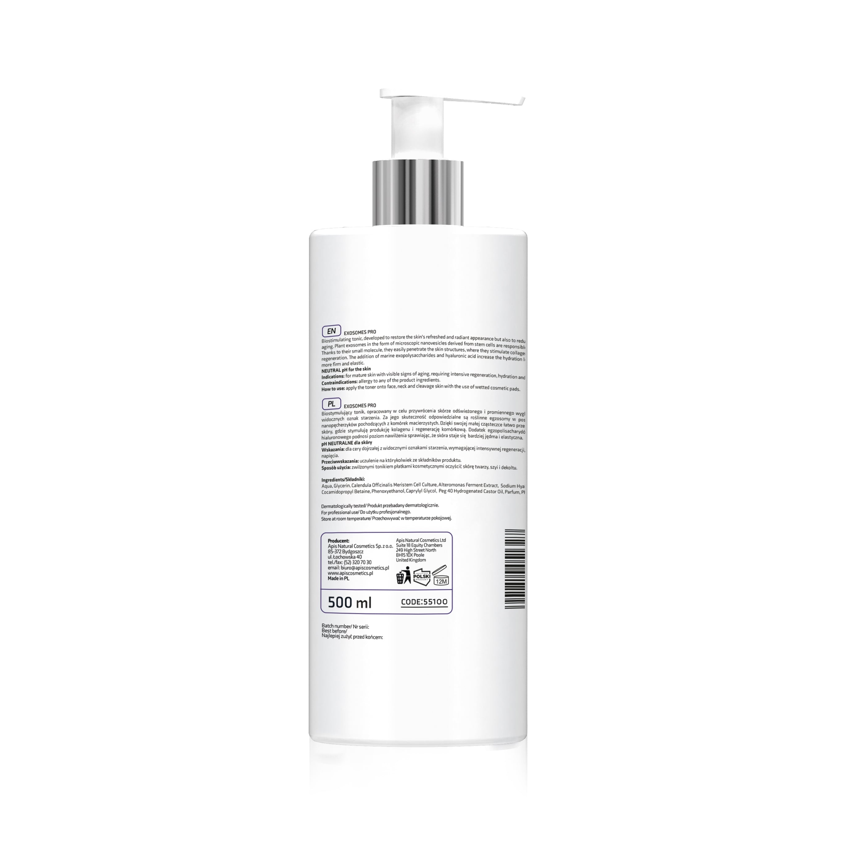 Apis EXOSOMES PRO Biostimulating Toner with Plant Exosomes | 500ml - REGN
