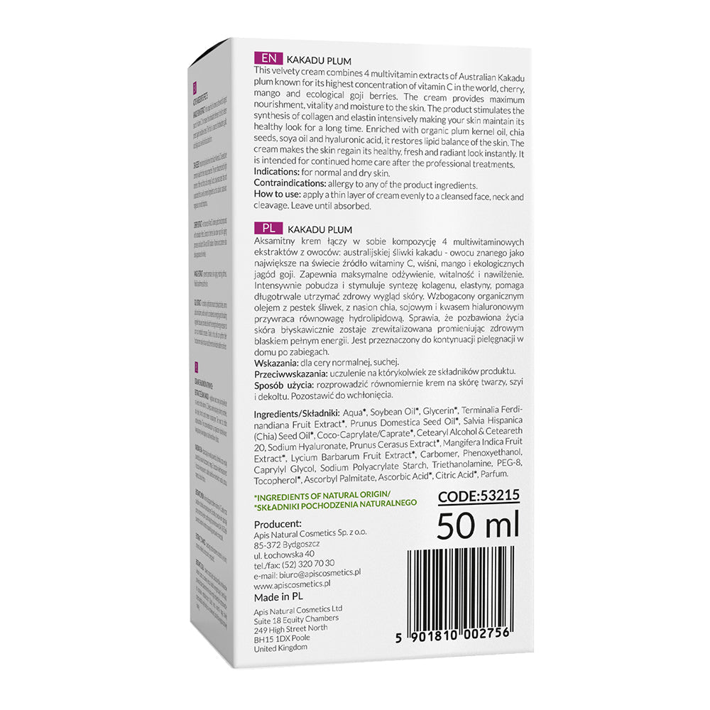 Apis Home Terapis Kakadu Plum Cream for Normal and Dry Skin | 50ml - REGN