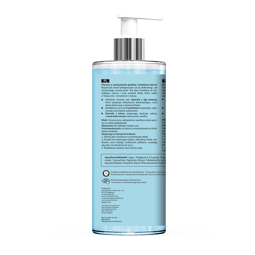 Apis Home terApis Moisturising Micellar Water for Face and Eyes | 500ml - REGN