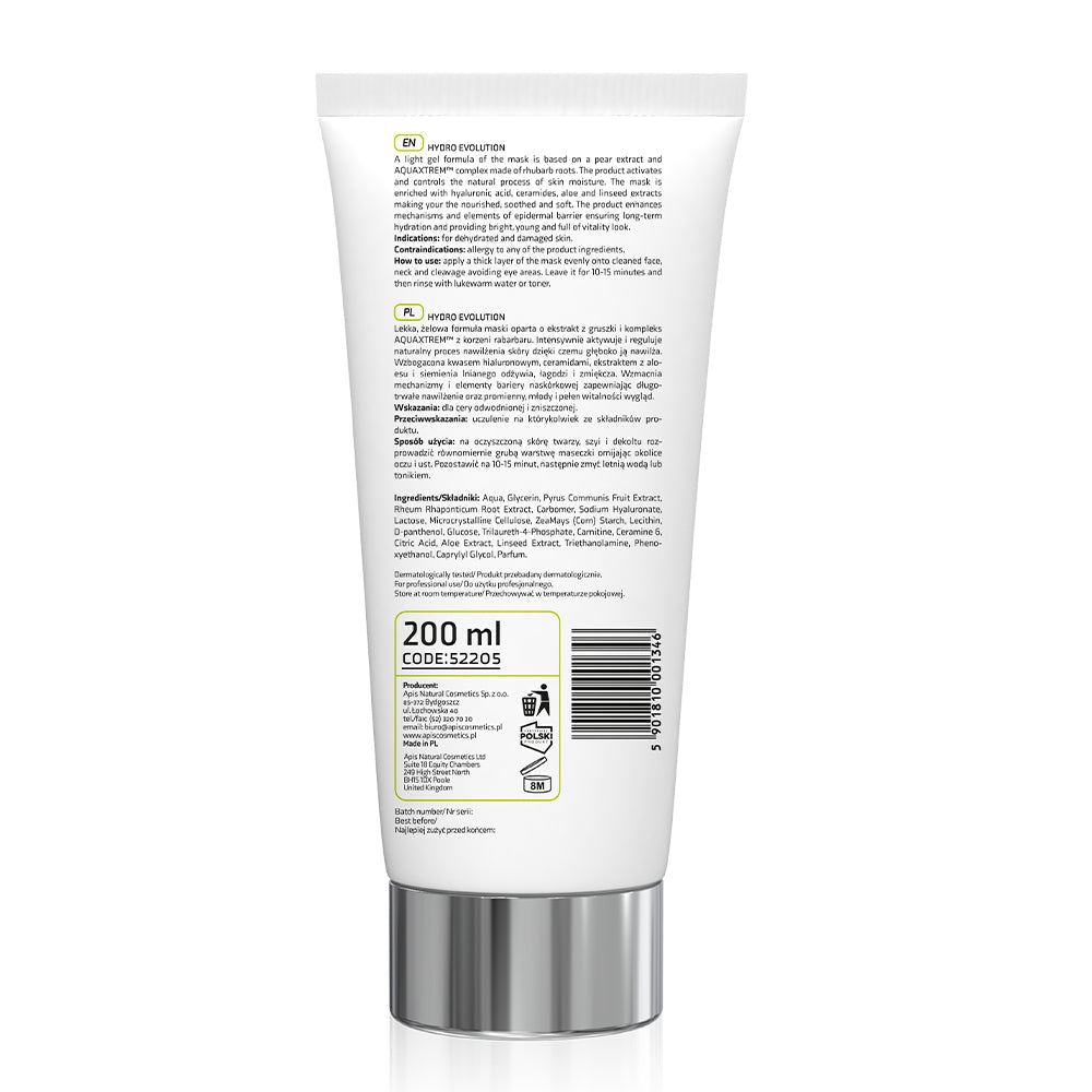 Apis Hydro Evolution Hydrating Gel Face Mask with Pear and Rhubarb| 200ml - REGN