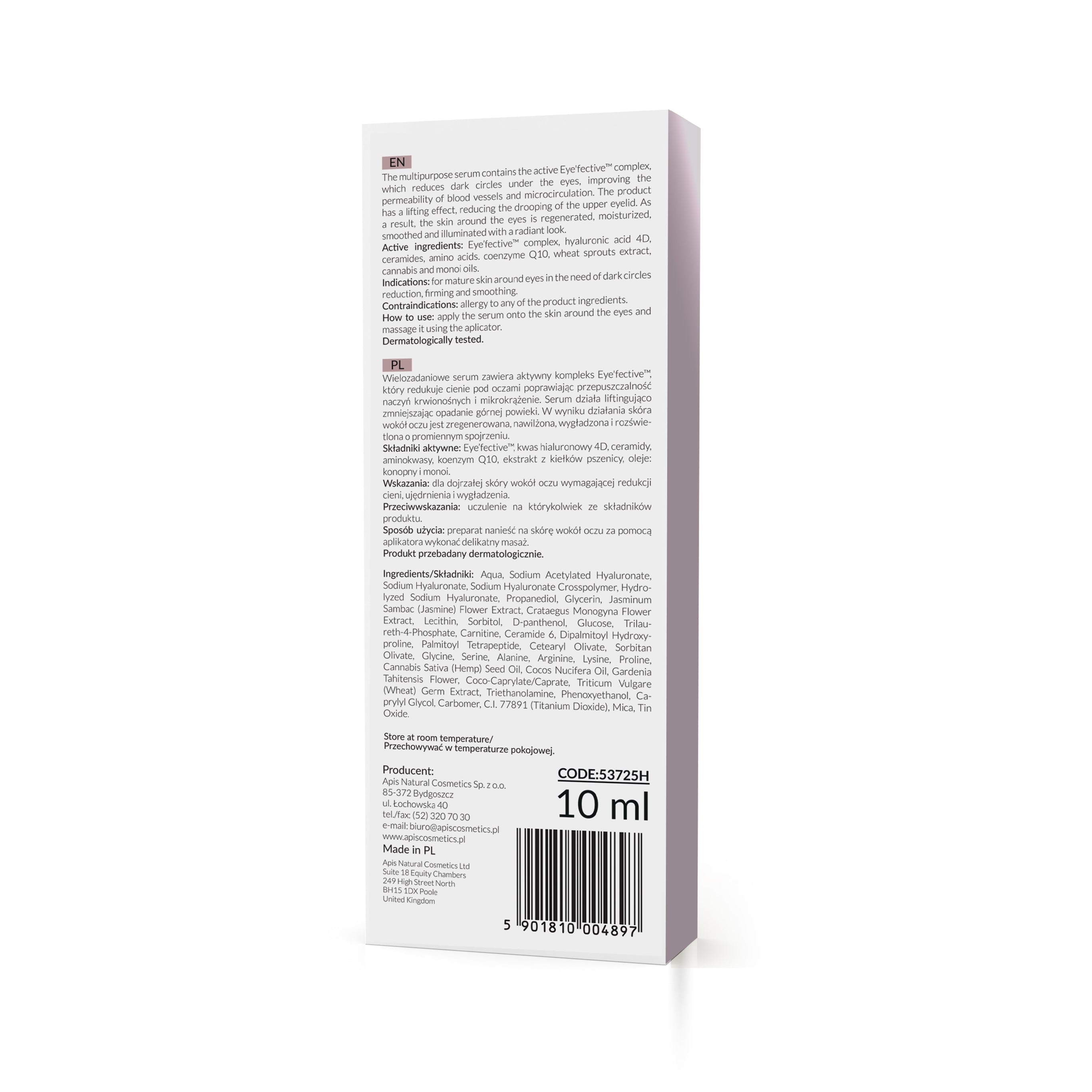 Apis Lifting Eye Serum with Eye'fective™ Complex | 10ml - REGN