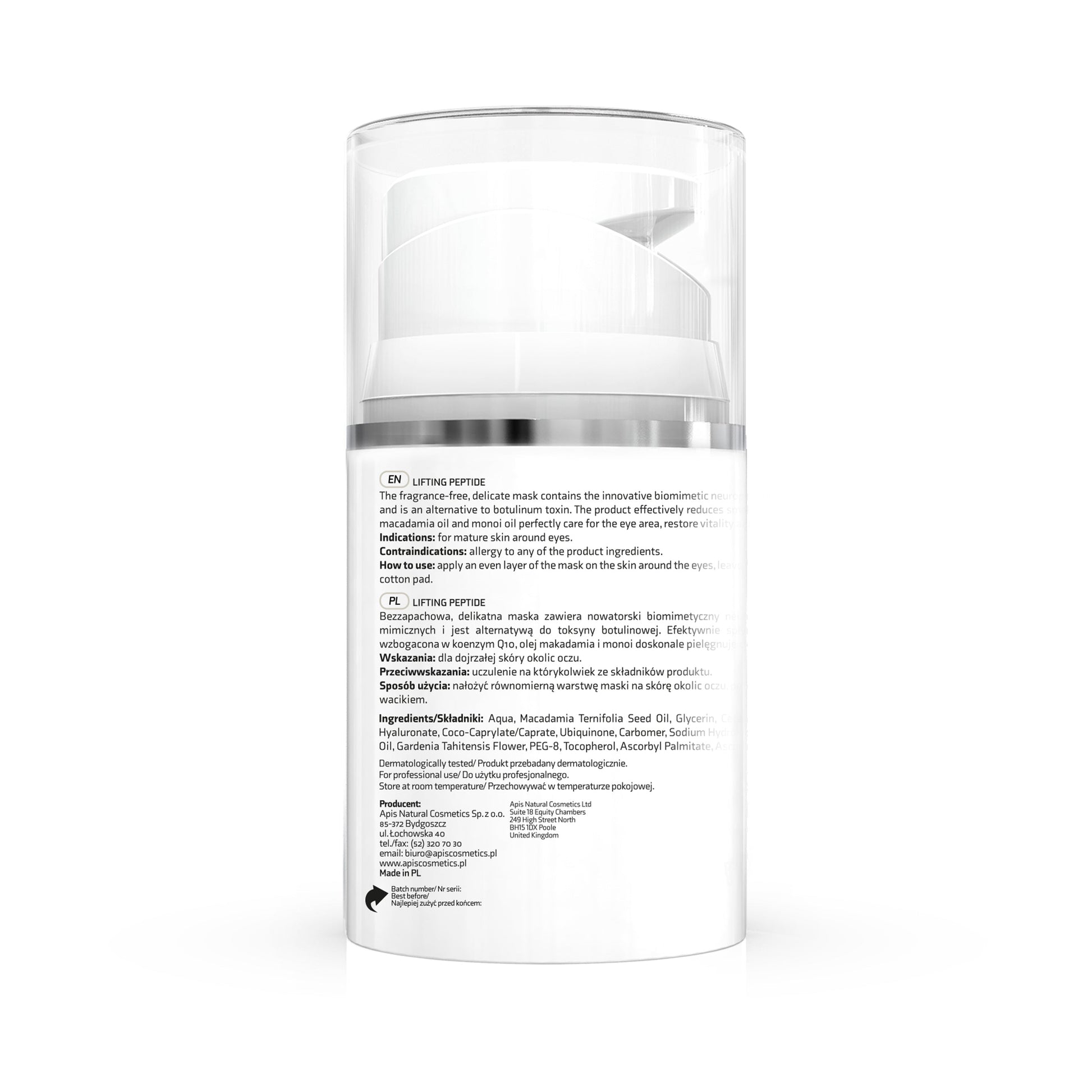 Apis LIFTING PEPTIDE Lifting and Firming Eye Mask with SNAP-8™ Peptide | 50ml - REGN