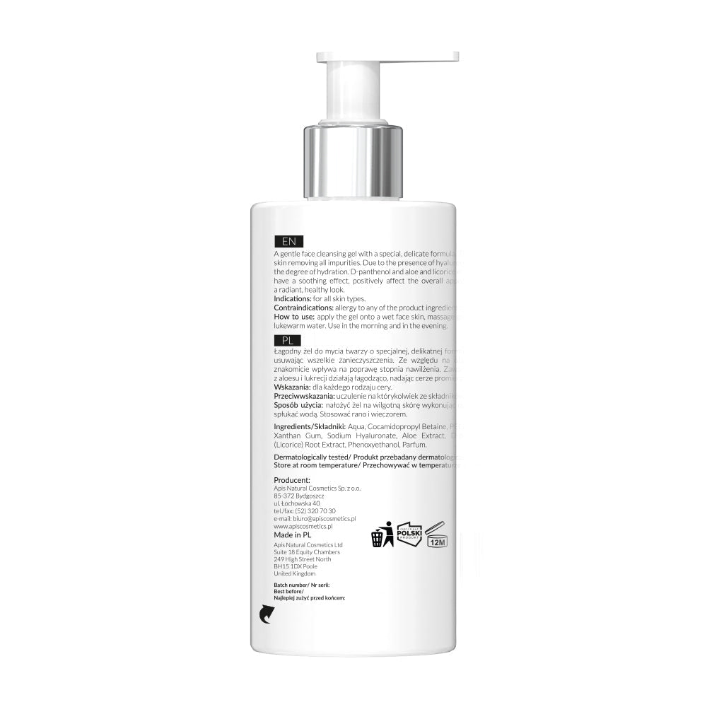 Apis Moisturising Face Wash Gel with Hyaluronic Acid | 300ml - REGN