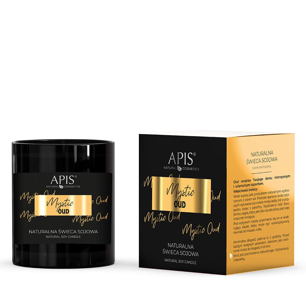 Apis Mystic Oud Natural Soy Candle with Oriental Fragrance | 220ml - REGN
