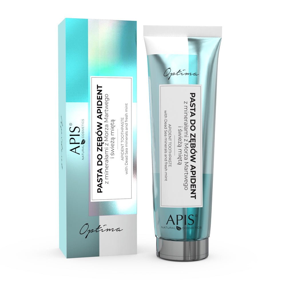 Apis Optima Apident toothpaste with Dead Sea minerals and fresh mint - deep cleansing and natural whitening | 100ml - REGN
