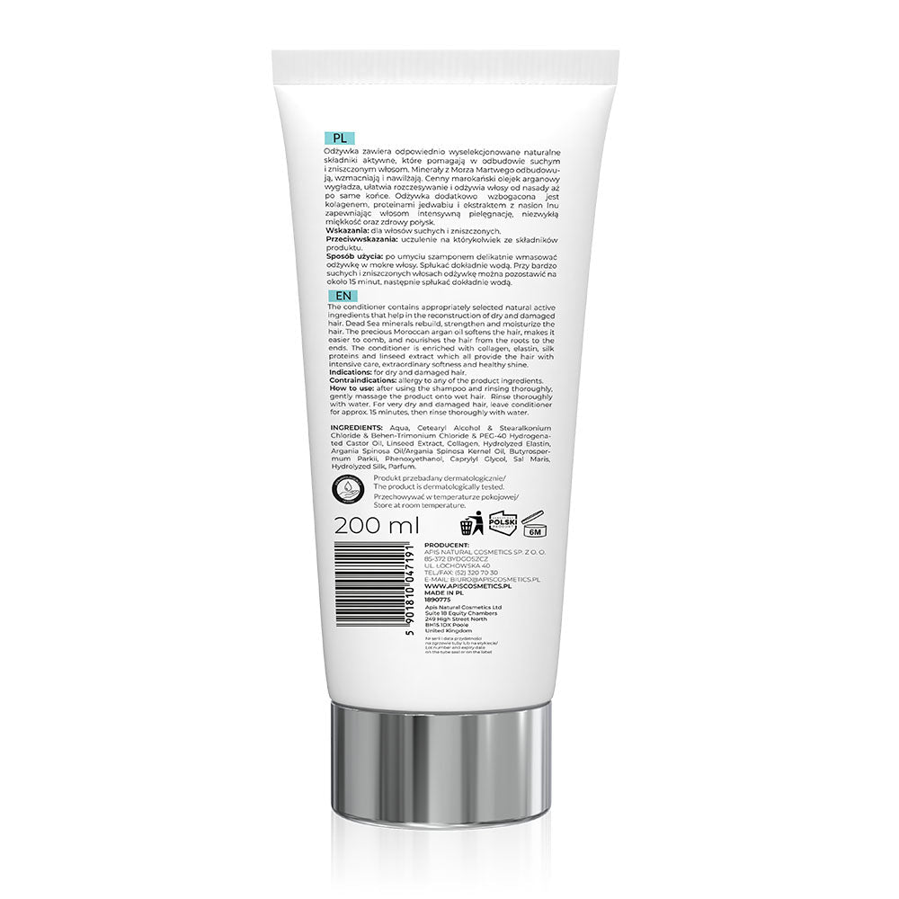 Apis OPTIMA Moisturising Hair Conditioner with Dead Sea Minerals & Argan Oil | 200 ml - REGN