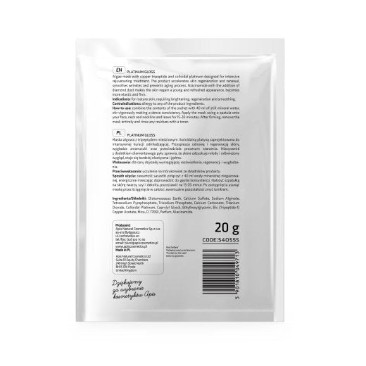 APIS Platinum Gloss Algae Mask with Copper Tripeptide & Niacinamide | 20g - REGN