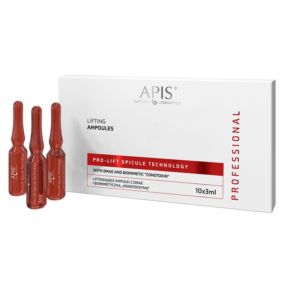 Apis Pro-Lift Spicule Technology Lifting Ampoules with DMAE | 10 x 3ml - REGN