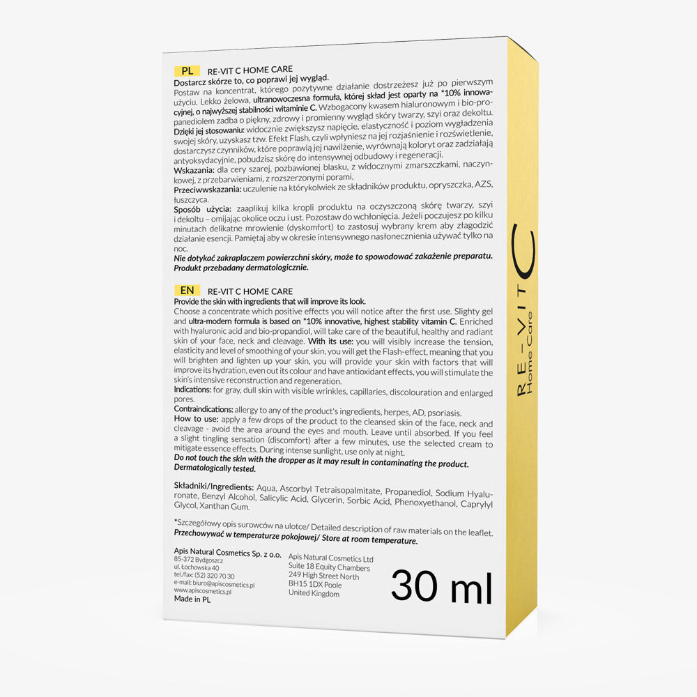 Apis Re-Vit C Home Care Face Essence with 10% Vitamin C | 30ml - REGN