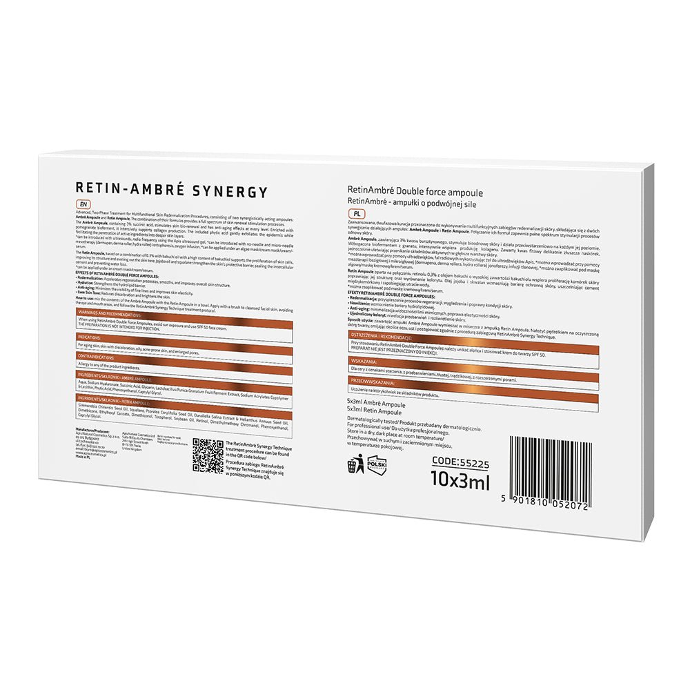 Apis RETIN-AMBRE SYNERGY Dual-strength ampoules | 10 x 3 ml - REGN