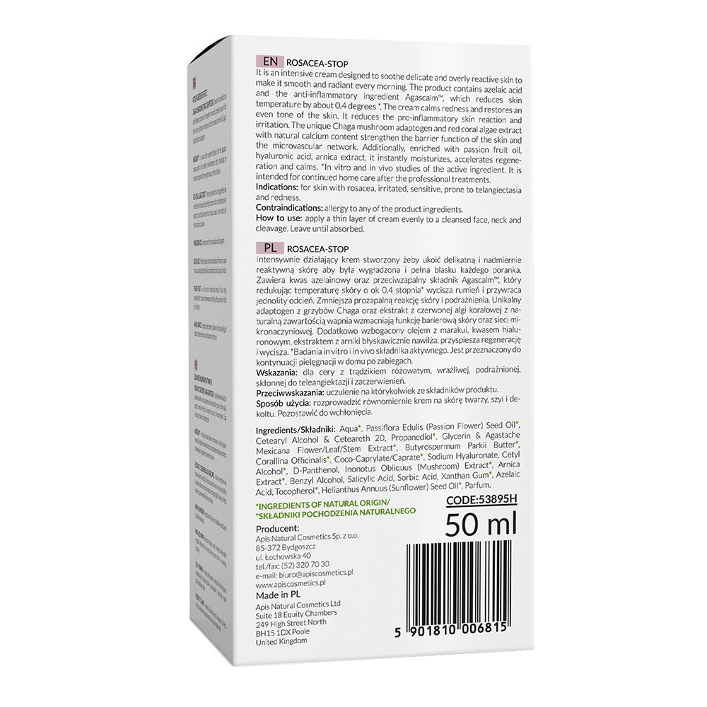 Apis Rosacea-Stop Soothing Night Cream for Sensitive Skin | 50ml - REGN