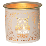 Aroma White Owl Metal Jar Sleeve & Wax Melt Warmer - REGN