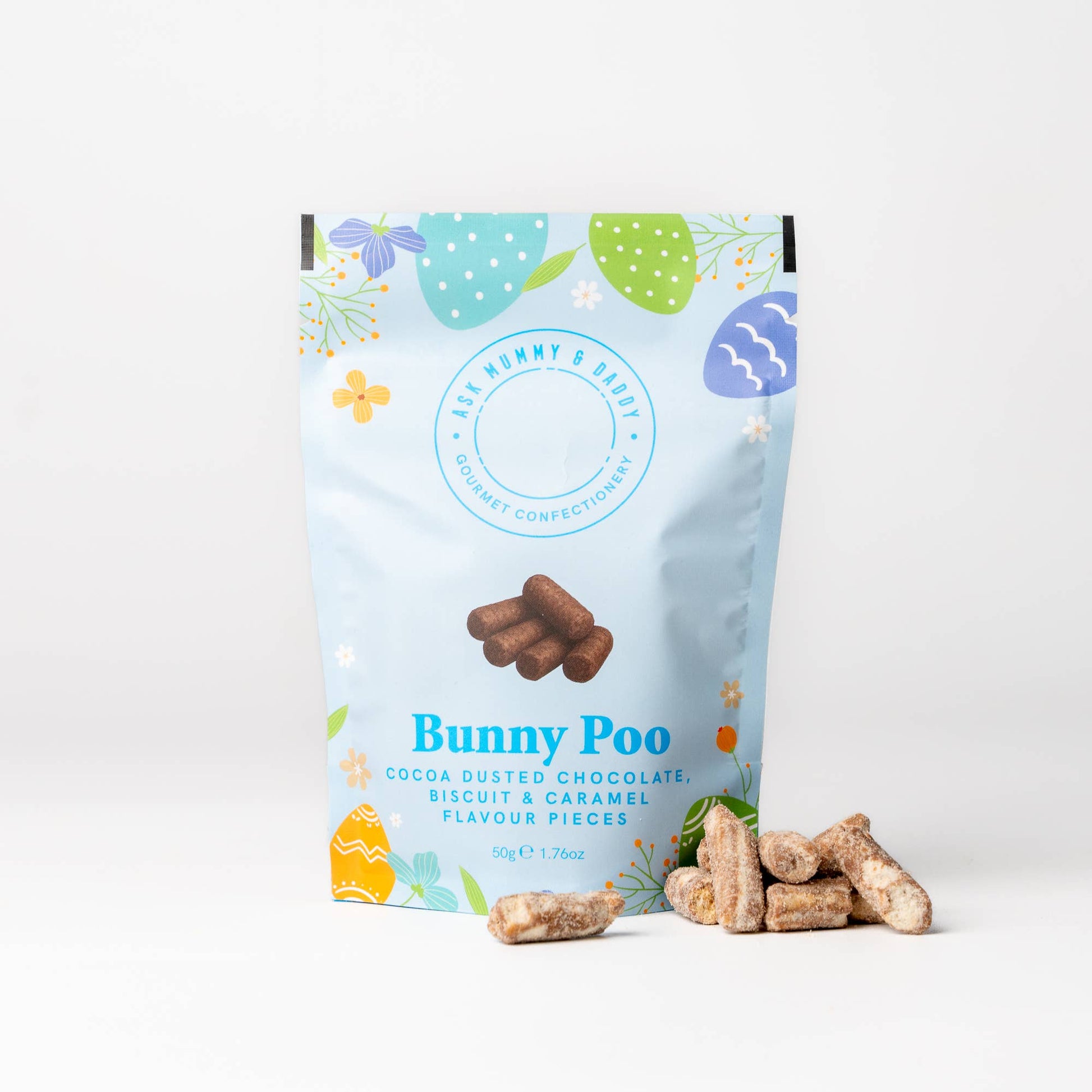 Ask Mummy & Daddy Bunny Poo Pouch – Salted Caramel Chocolate Nibbles - REGN