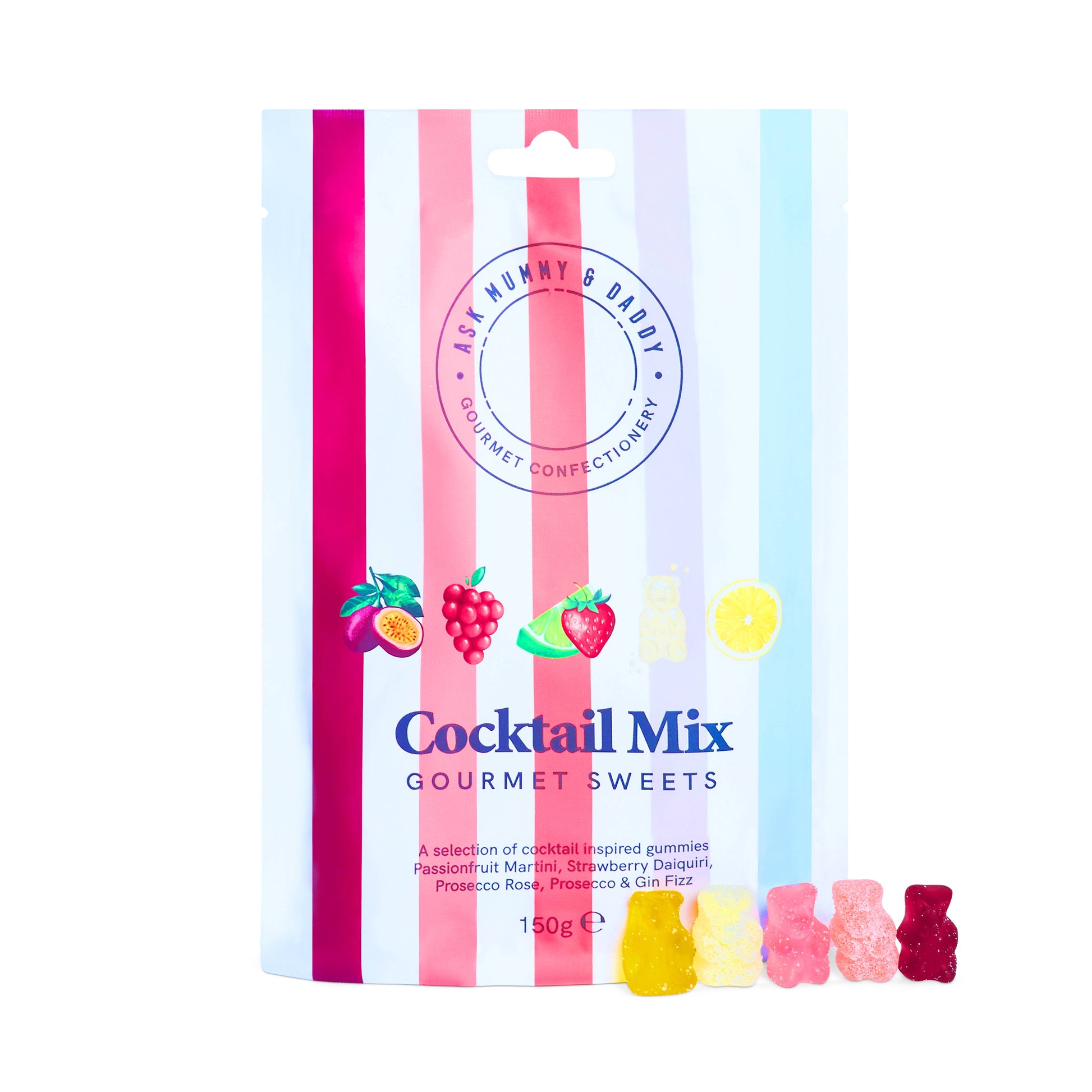 Ask Mummy & Daddy Cocktail Mix Share Bag 150g – Mixed Cocktail Gummies - REGN