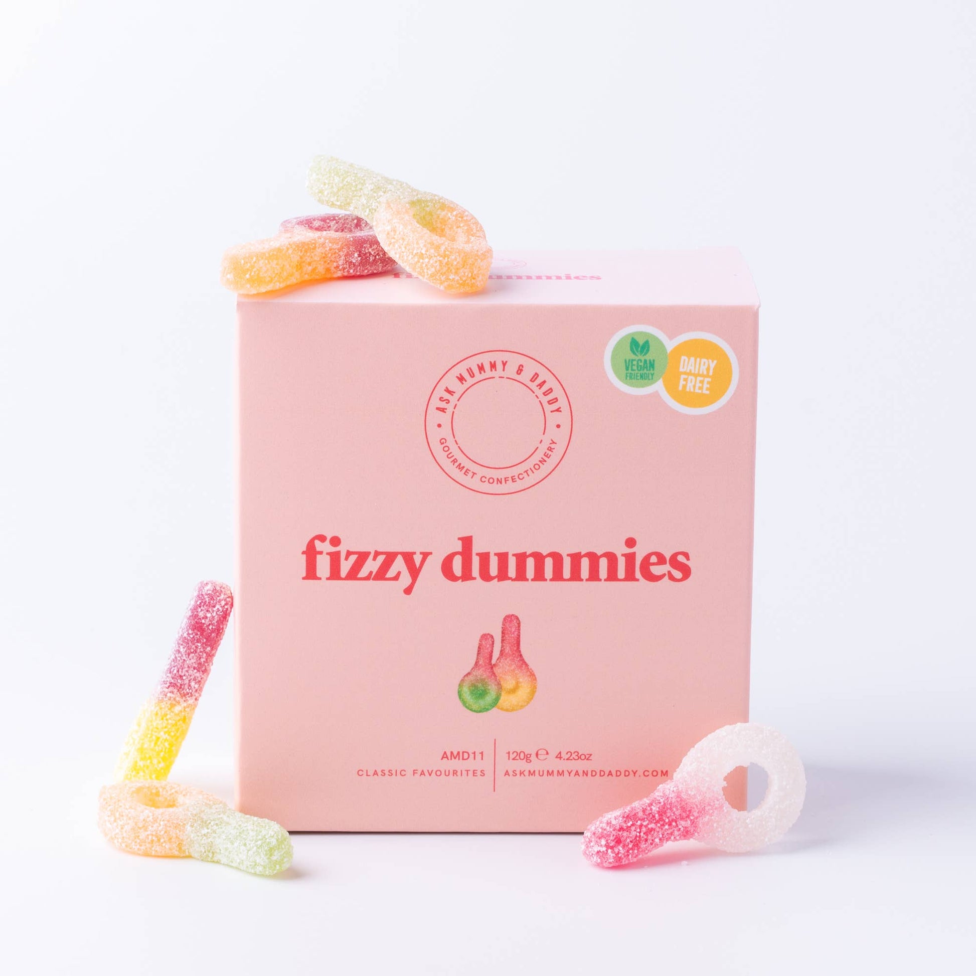 Ask Mummy & Daddy Fizzy Dummies Gift Box – Fizzy Fruity Gummy Sweets - REGN