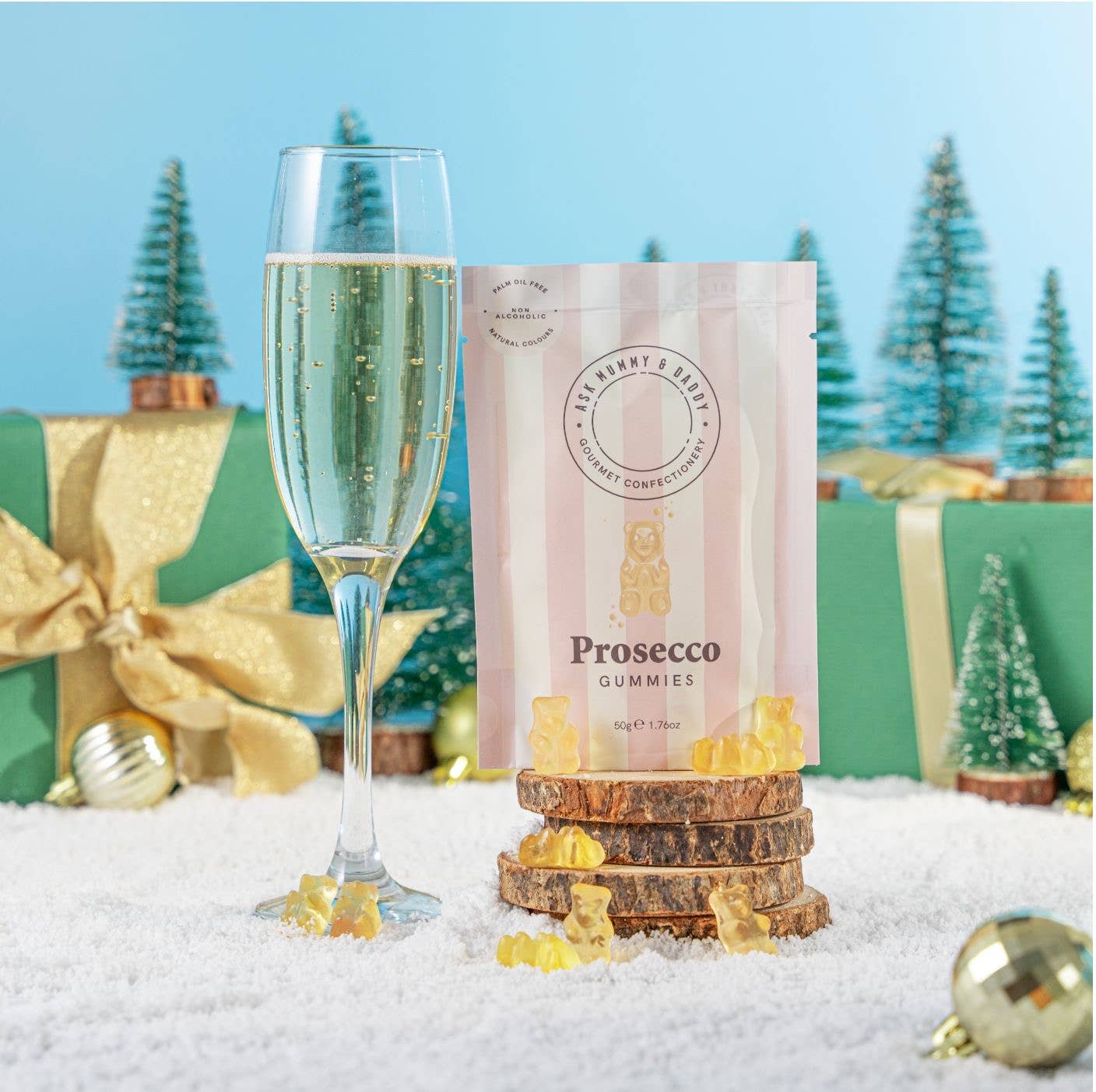 Ask Mummy & Daddy Prosecco Gummy Bears 50g Pouch – Prosecco Flavoured Gummies - REGN