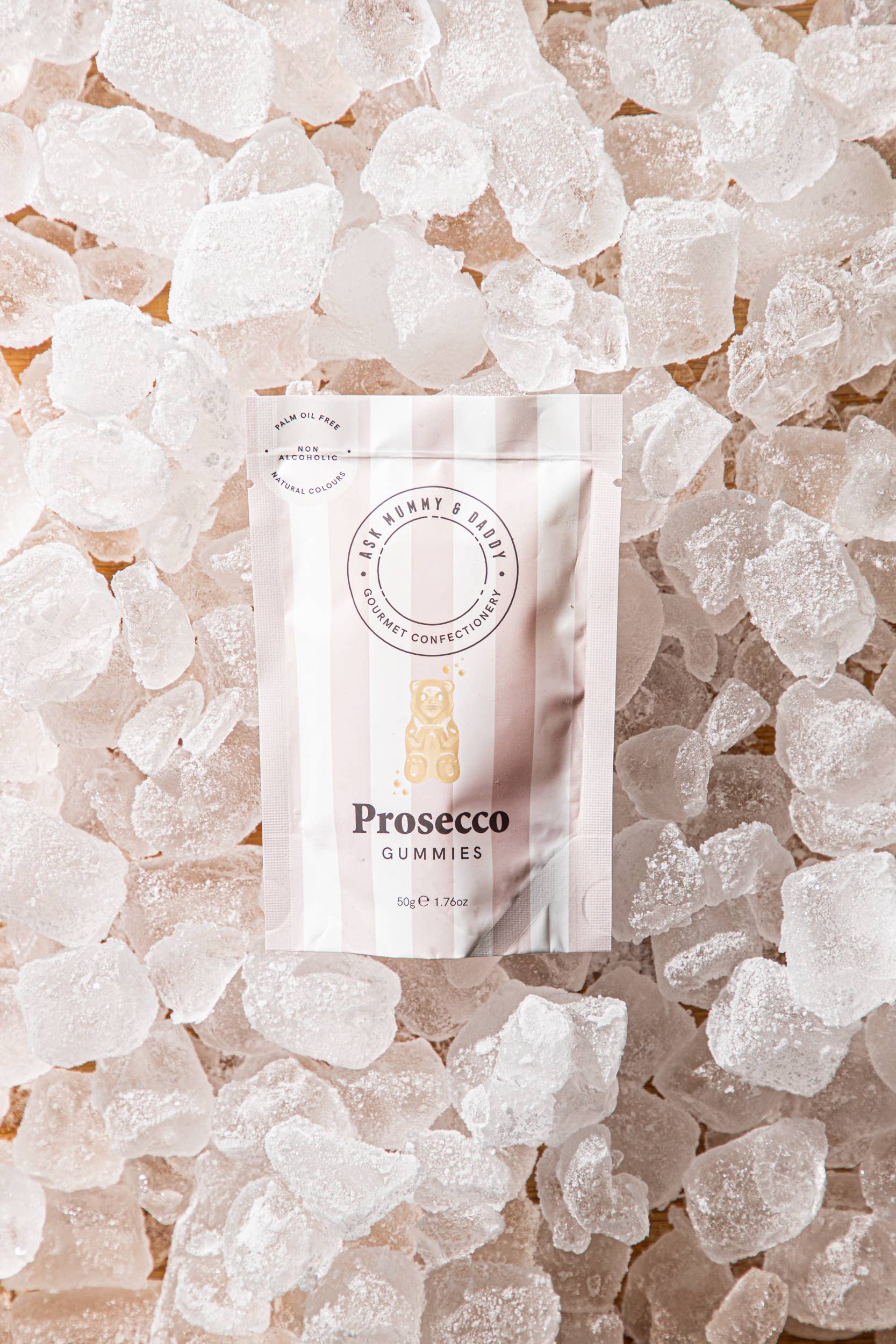 Ask Mummy & Daddy Prosecco Gummy Bears 50g Pouch – Prosecco Flavoured Gummies - REGN