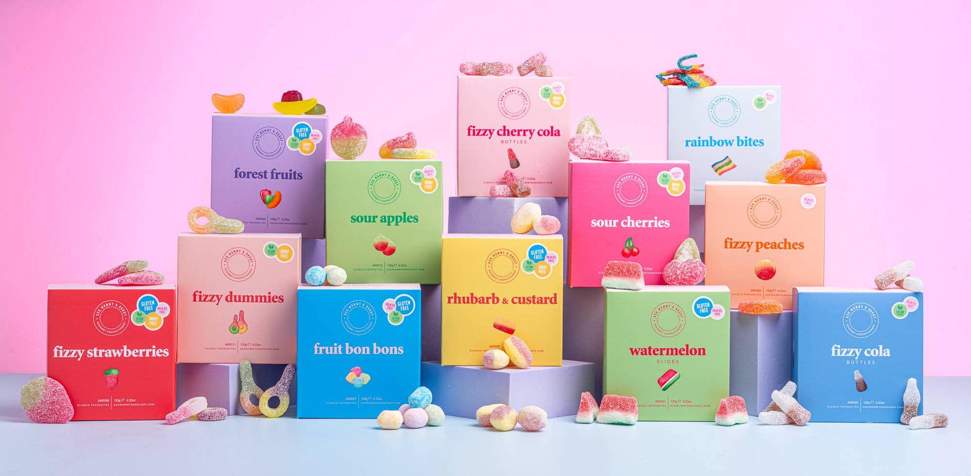 Ask Mummy & Daddy Rhubarb & Custard Gift Box – Rhubarb and Custard Sweets - REGN
