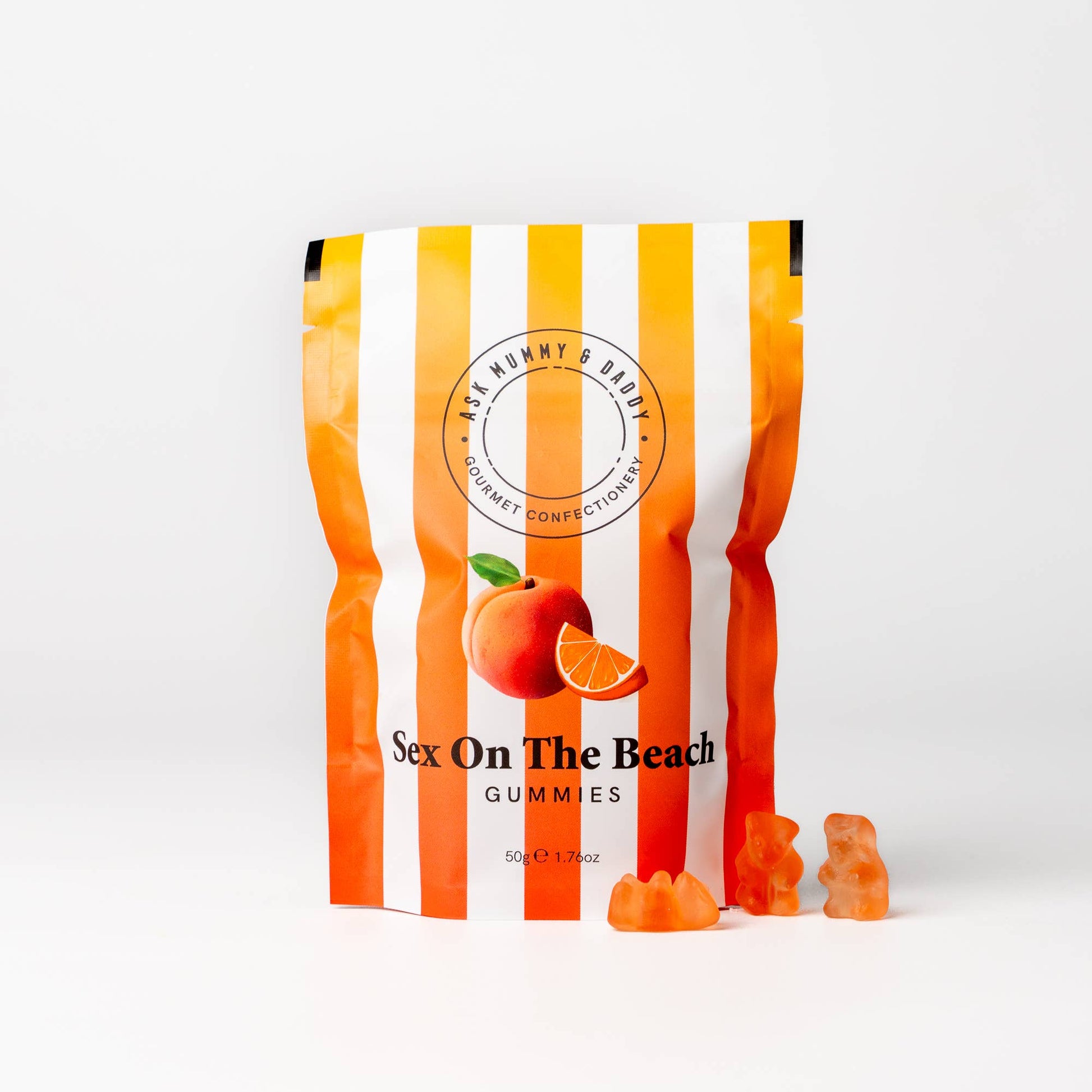 Ask Mummy & Daddy Sex On The Beach Gummies 50g Pouch – Peach Cocktail Gummies - REGN