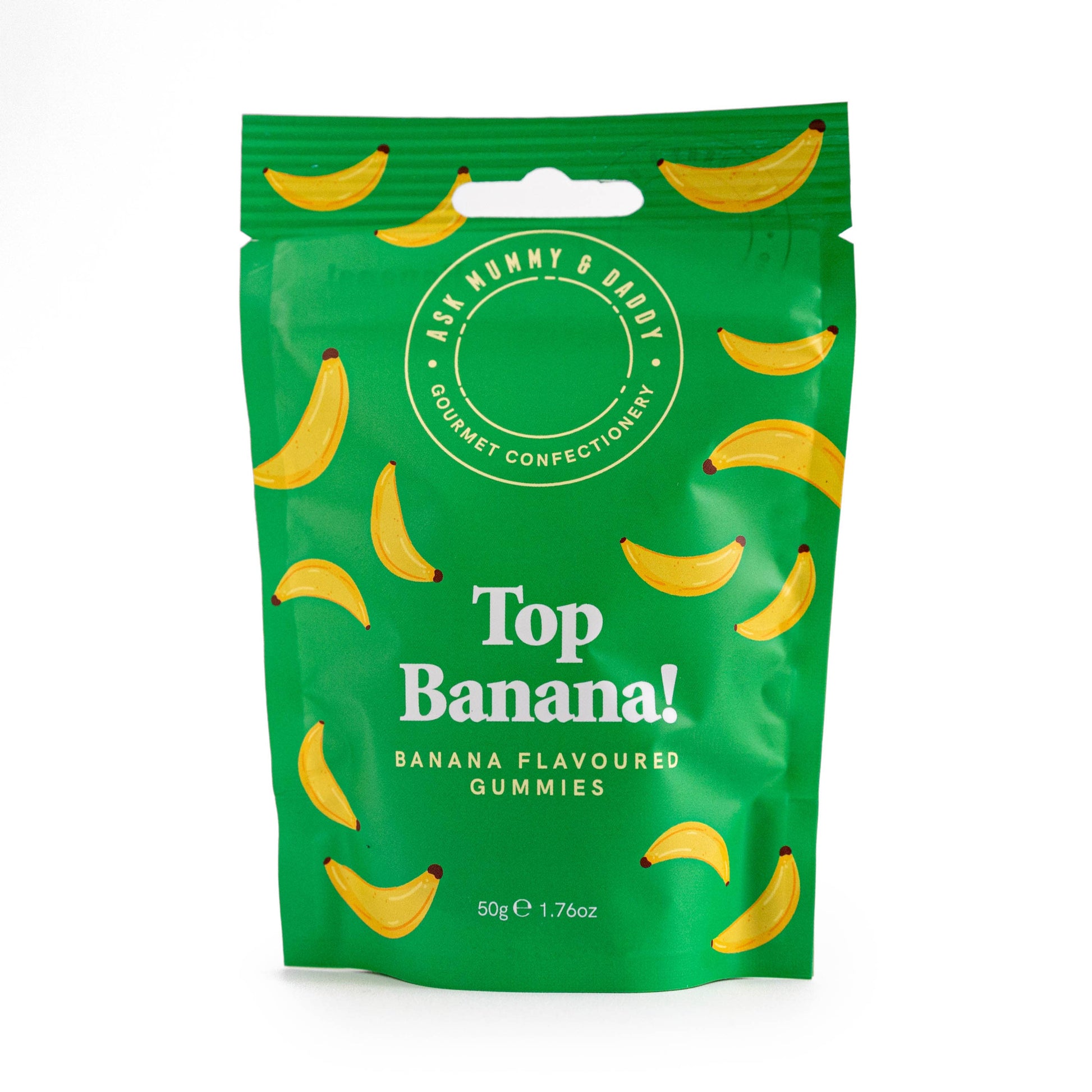 Ask Mummy & Daddy Top Banana Foam Gummies 100g Pouch – Banana Flavoured Sweets - REGN