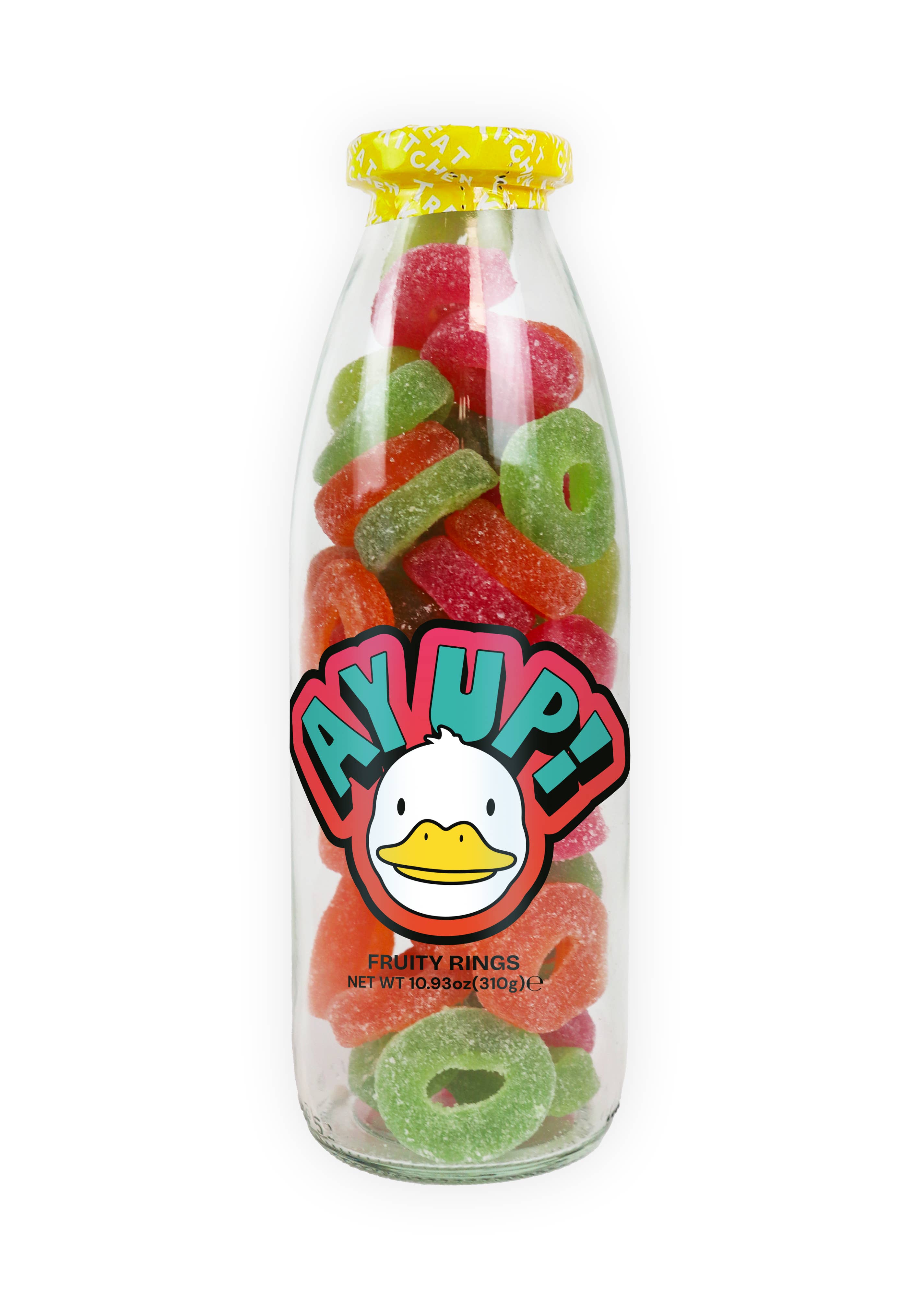 Ay Up Me Duck Charity Support Vegan Sweet Message Bottle - REGN