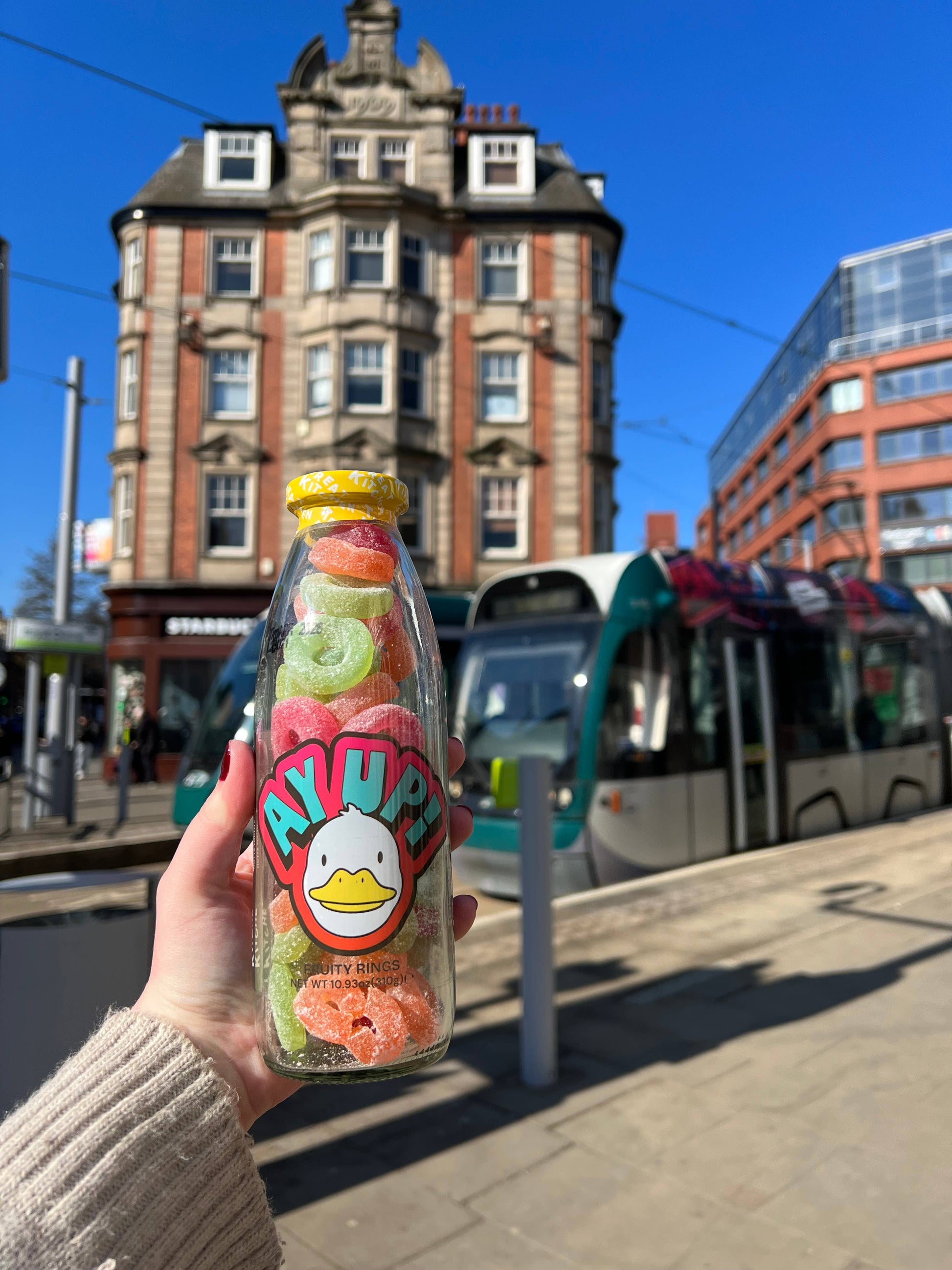 Ay Up Me Duck Charity Support Vegan Sweet Message Bottle - REGN