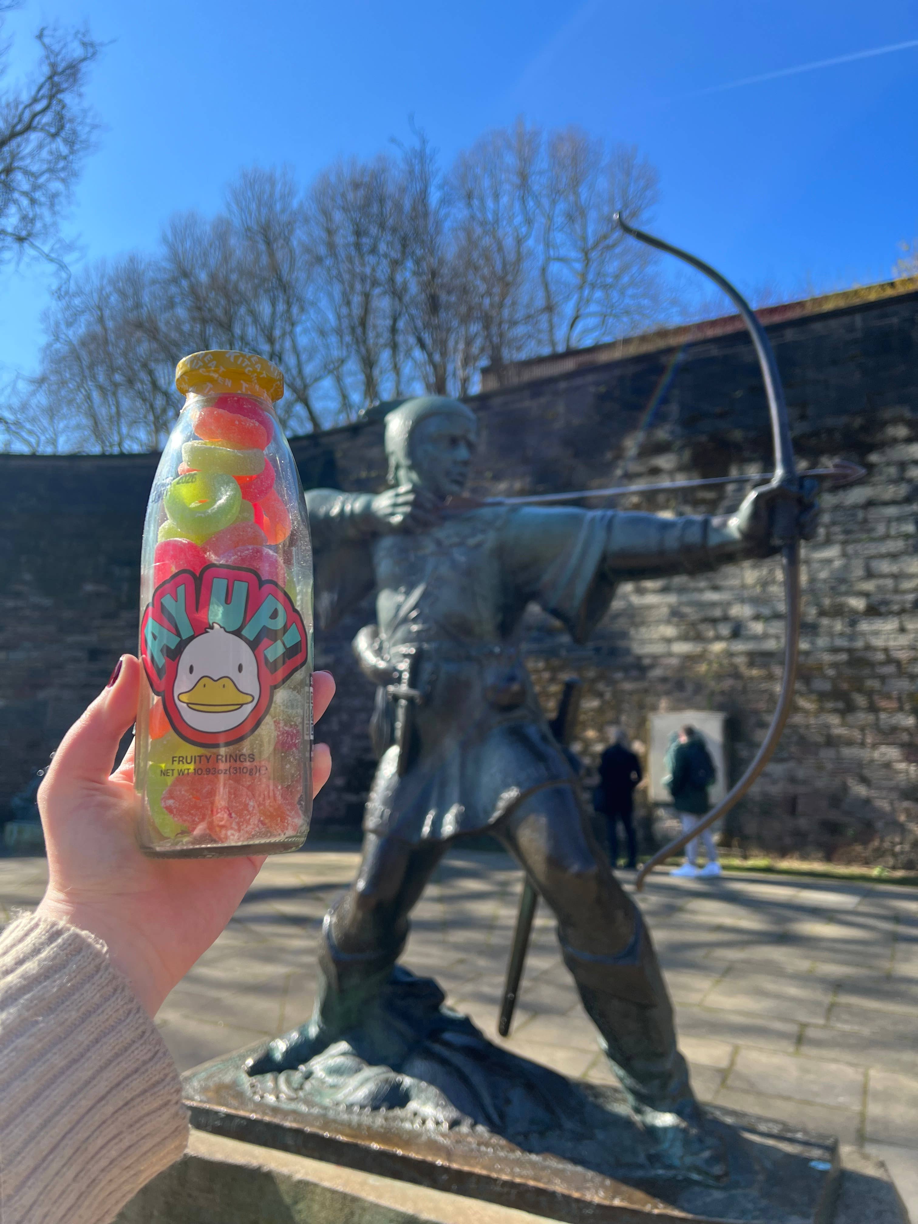 Ay Up Me Duck Charity Support Vegan Sweet Message Bottle - REGN
