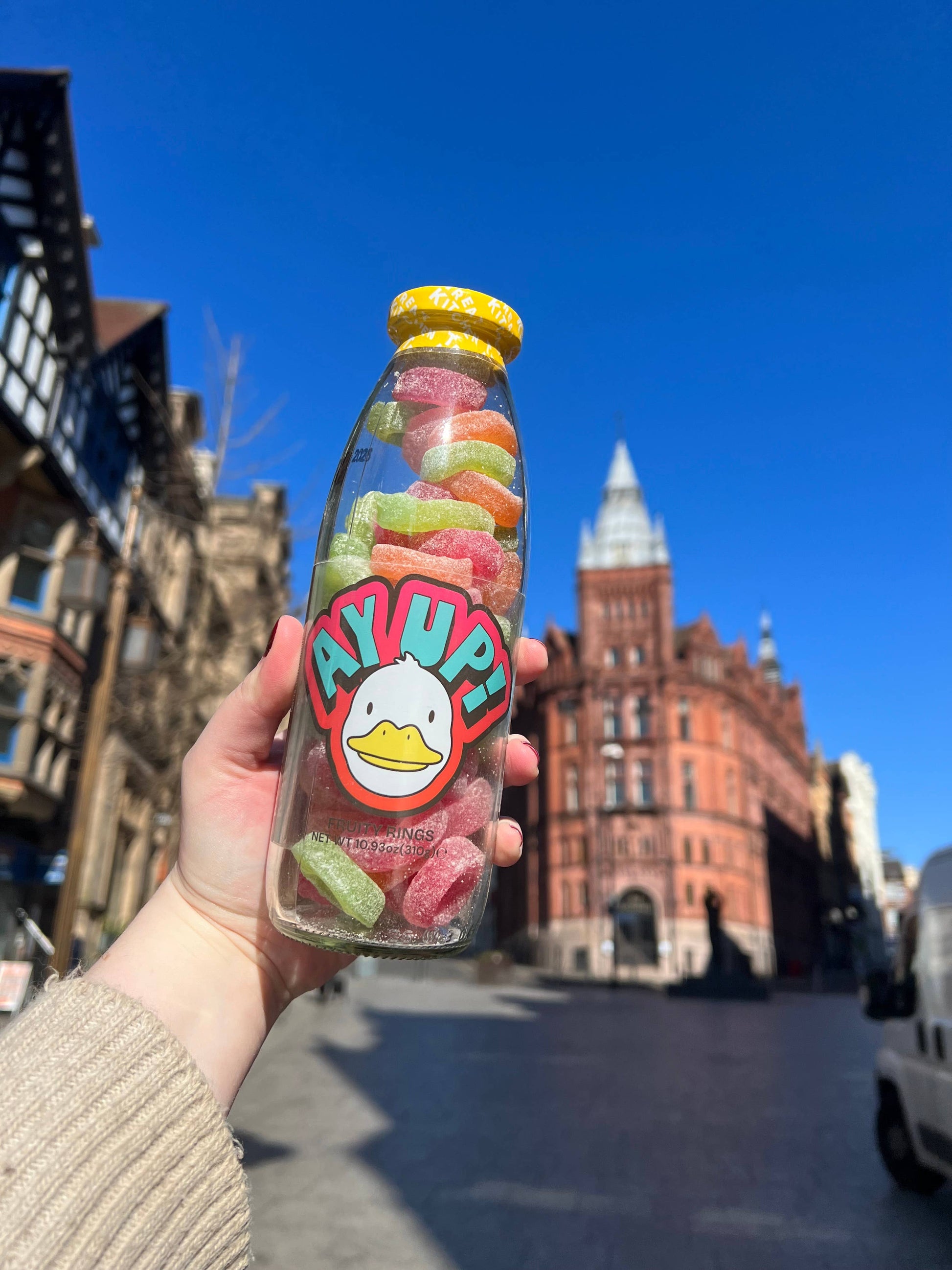Ay Up Me Duck Charity Support Vegan Sweet Message Bottle - REGN
