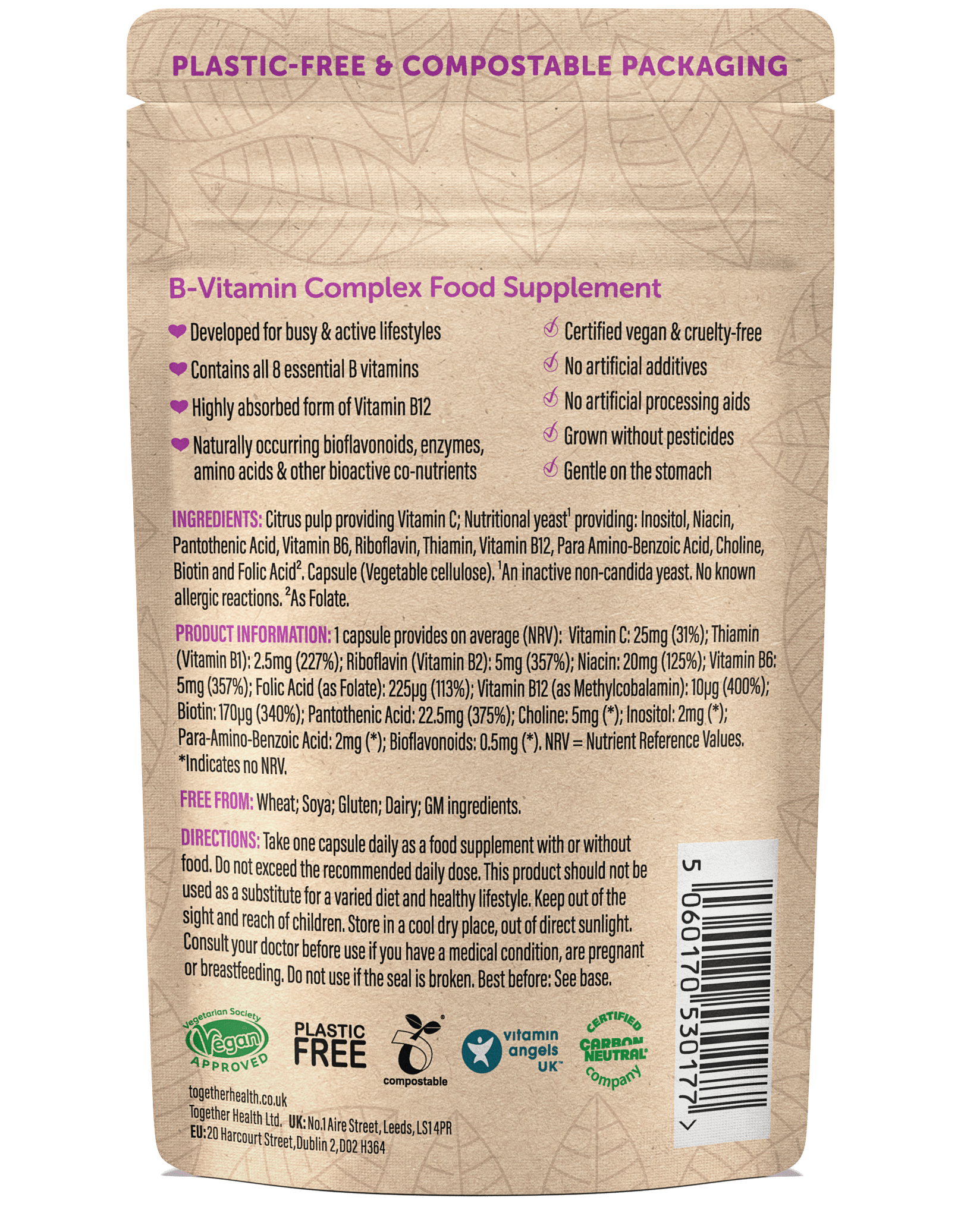 B Complex Vitamin – Vegan Supplement – 30 Capsules - REGN