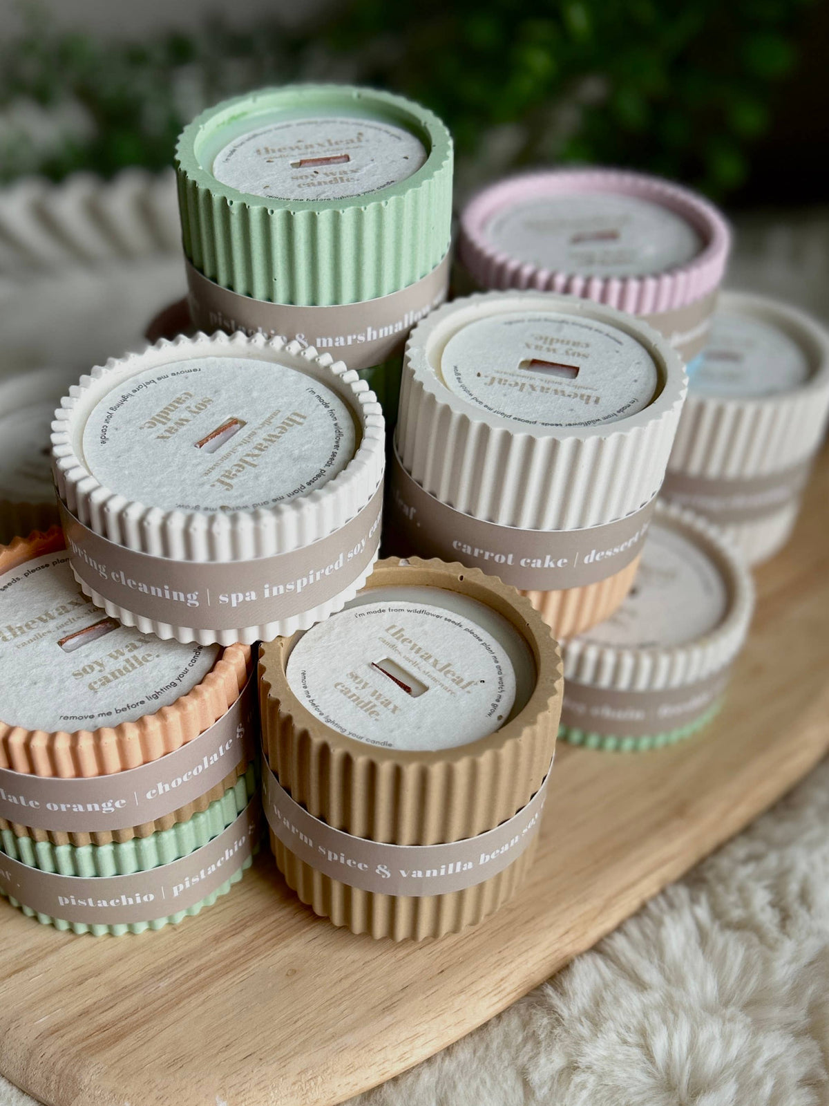 Carrot Cake Scented Soy Wax Refillable Candle – Stone | Up to 32 Hours
