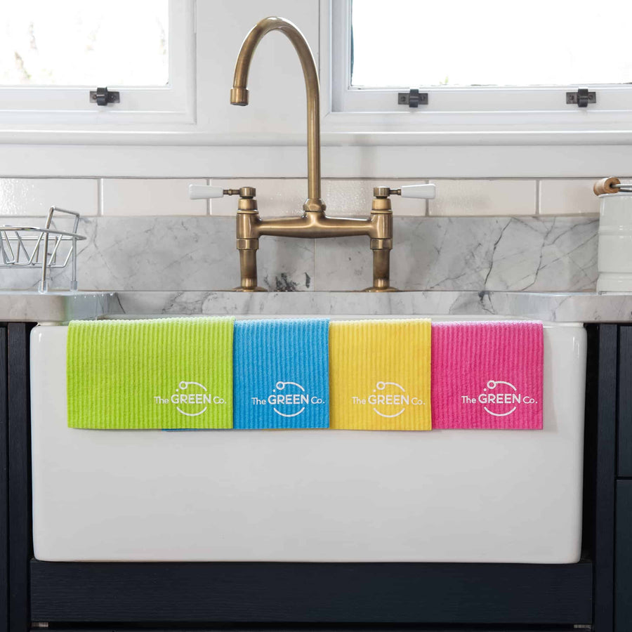Reusable Cellulose Dish Cloths – Pack of 4 Compostable, Plastic-Free & Eco-Friendly