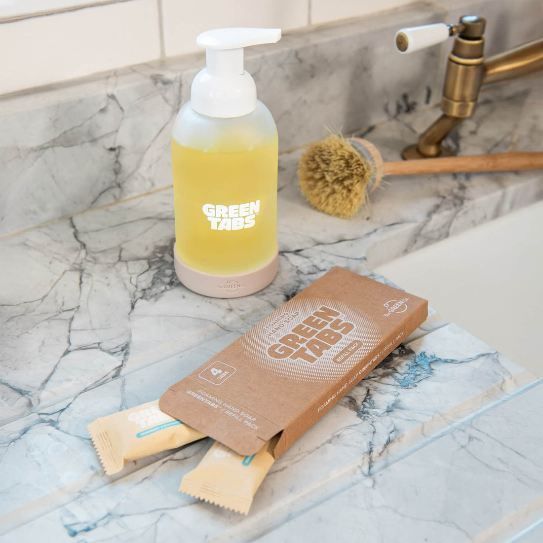 Foaming Hand Soap GreenTabs™ Refills – 4 Pack Plastic-Free, Vegan & Eco-Friendly