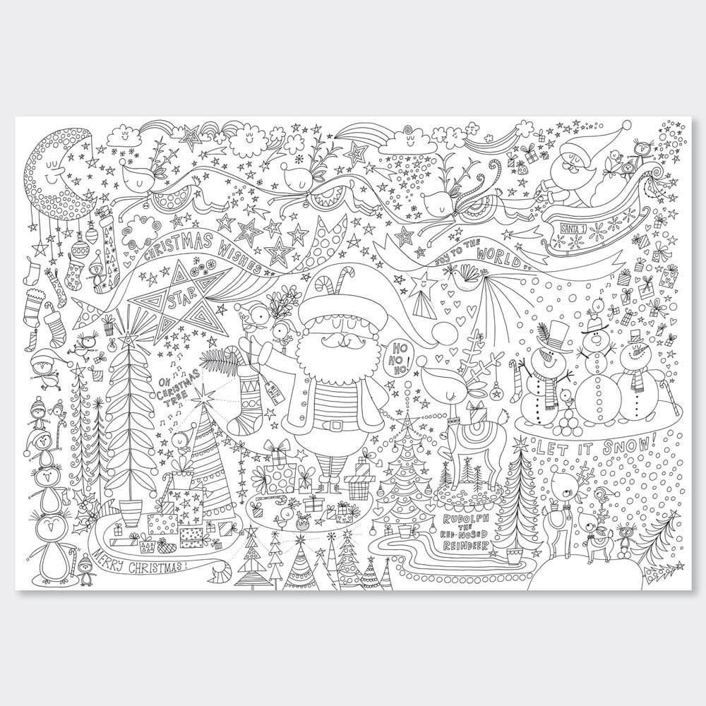 Giant Christmas Colouring Poster – Festive Activity for Kids