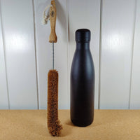 LoofCo Water Bottle Brush – Natural Coconut Coir Fibre with Rubberwood Handle