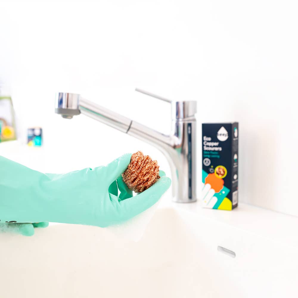 Eco Copper Scourers 3-Pack | Recyclable Antibacterial Scrubbers