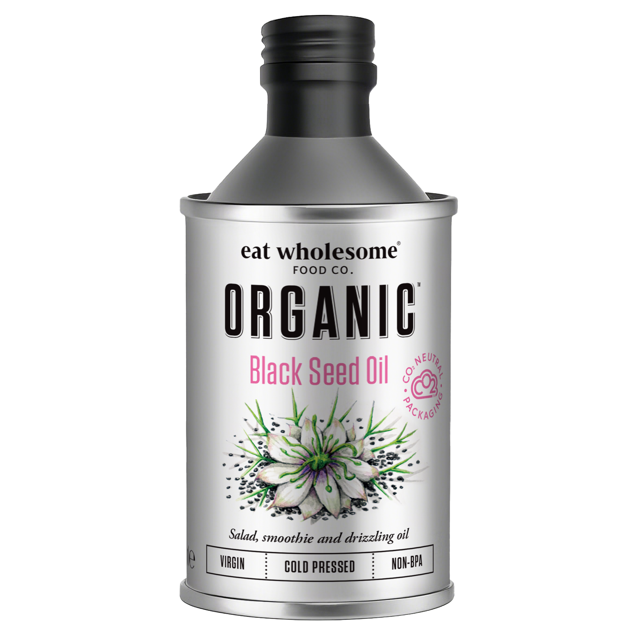 Eat Wholesome Organic Black Seed Oil 250ml | Cold-Pressed