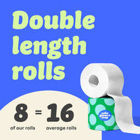 Classic Recycled Toilet Roll | Double Length 8 Pack