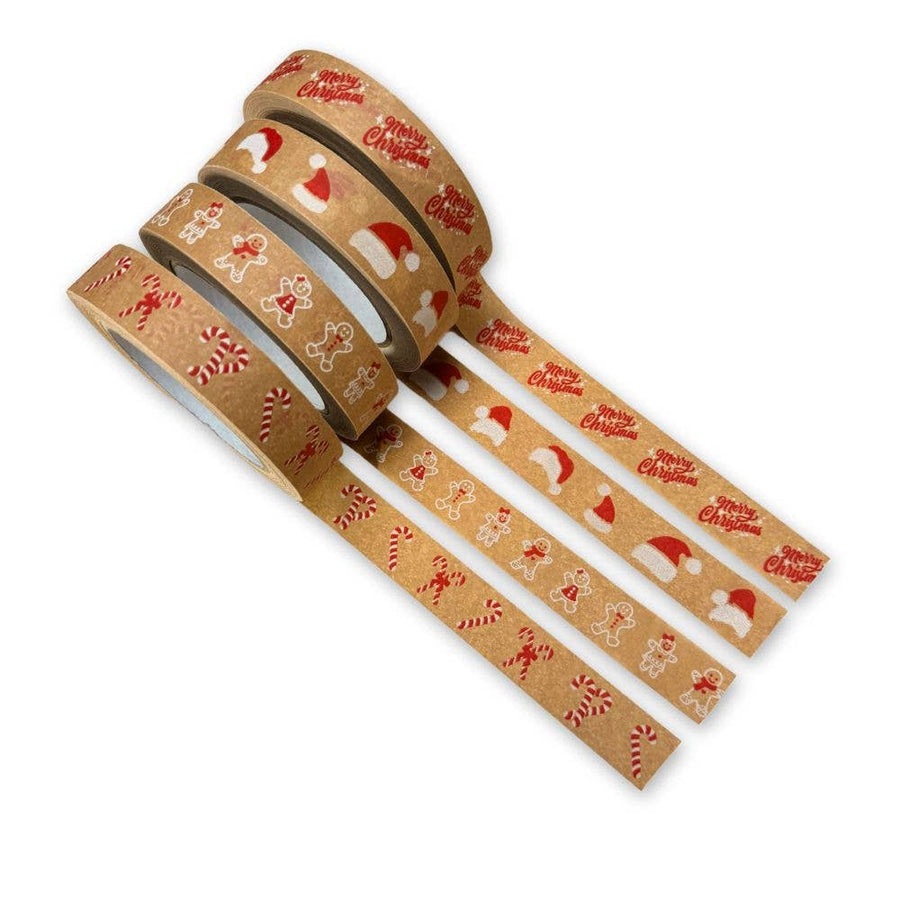 Colourful Festive Biodegradable Paper Tape 24mm x 50m